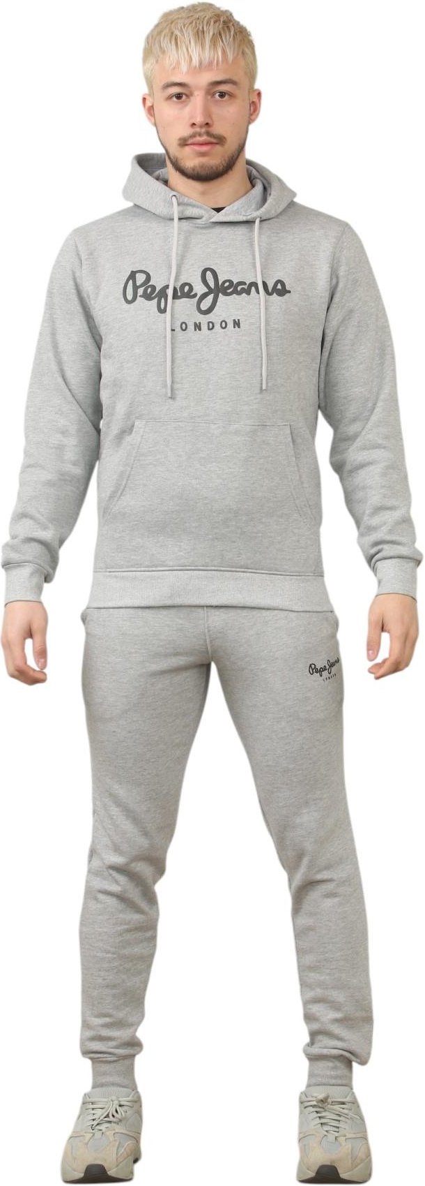 Pepe Jeans London Herren-Trainingsanzug-Set in Grau