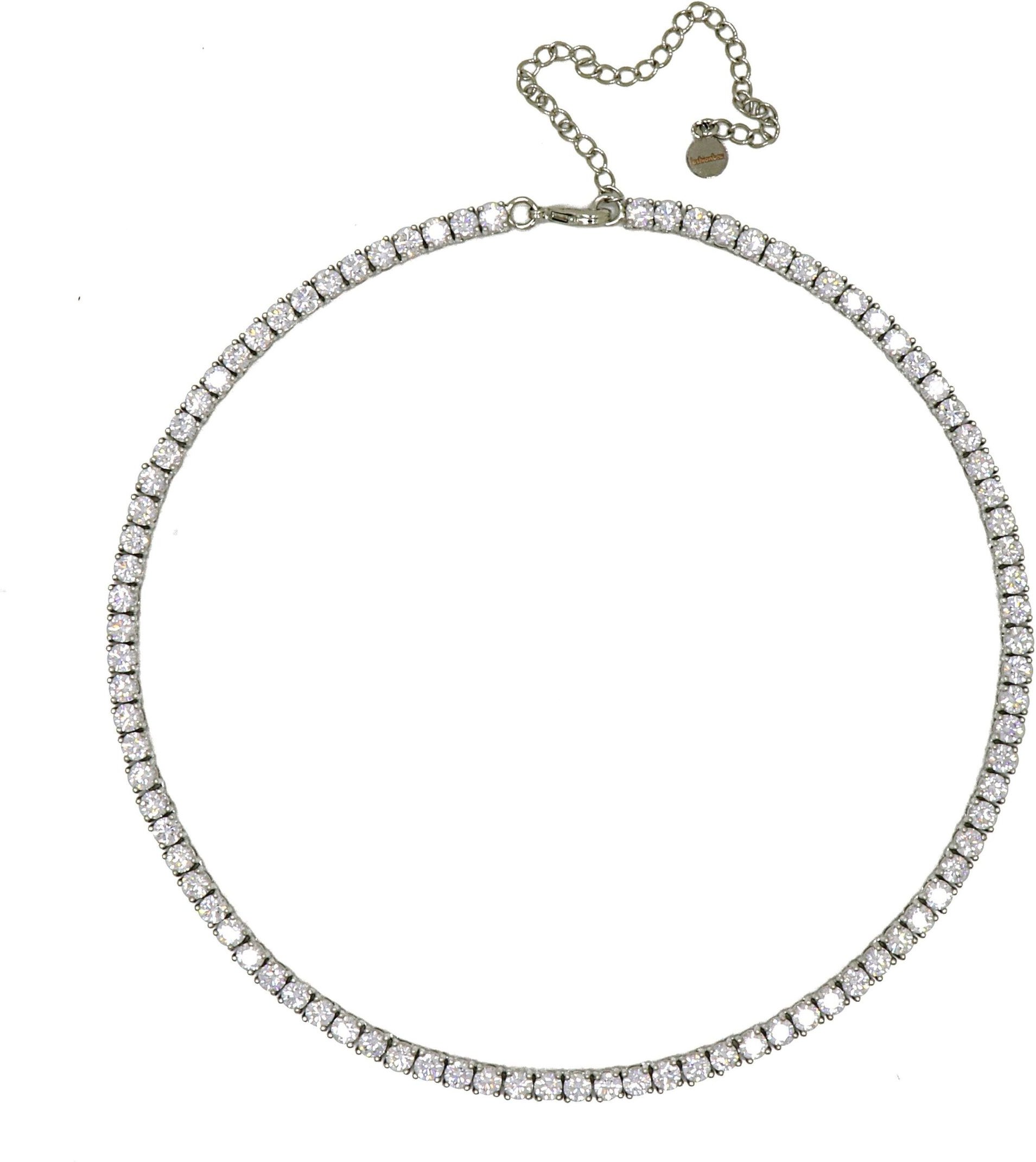 Fashionbox Collier rhodiniert mit Zirkonia weiss
