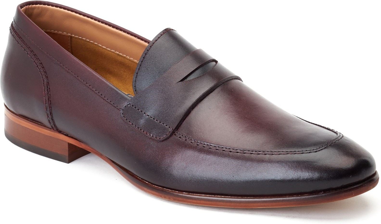 Base London Bruno Leder Herren Bordo Loafer