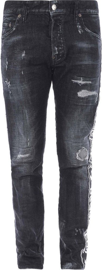 Dsquared2 - Skater-jeans Mit Saumband In Schwarz