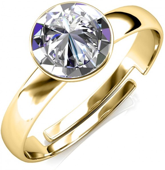 Acacia One Size Ring - Gold und Kristall