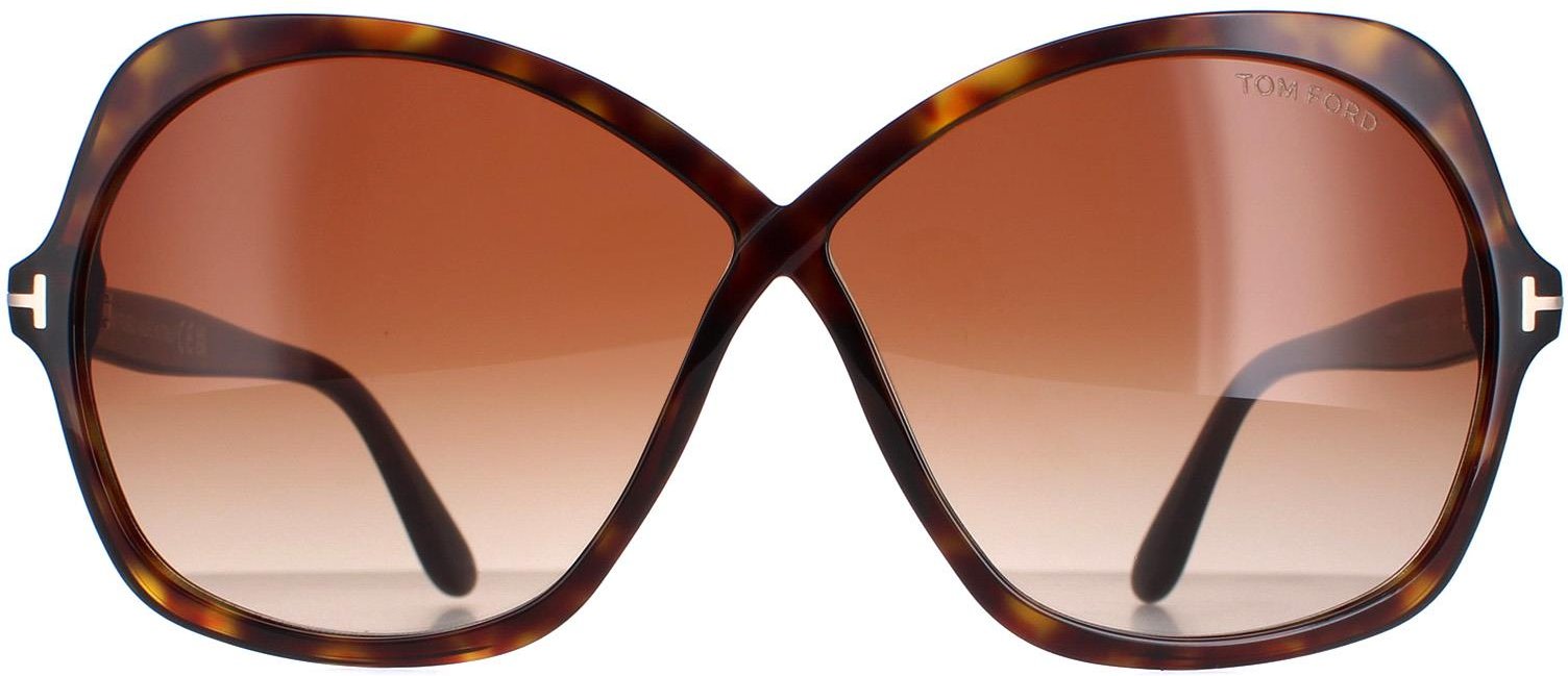 Tom Ford Butterfly Womens Dark Havana Braun Gradient Rosemin FT1013