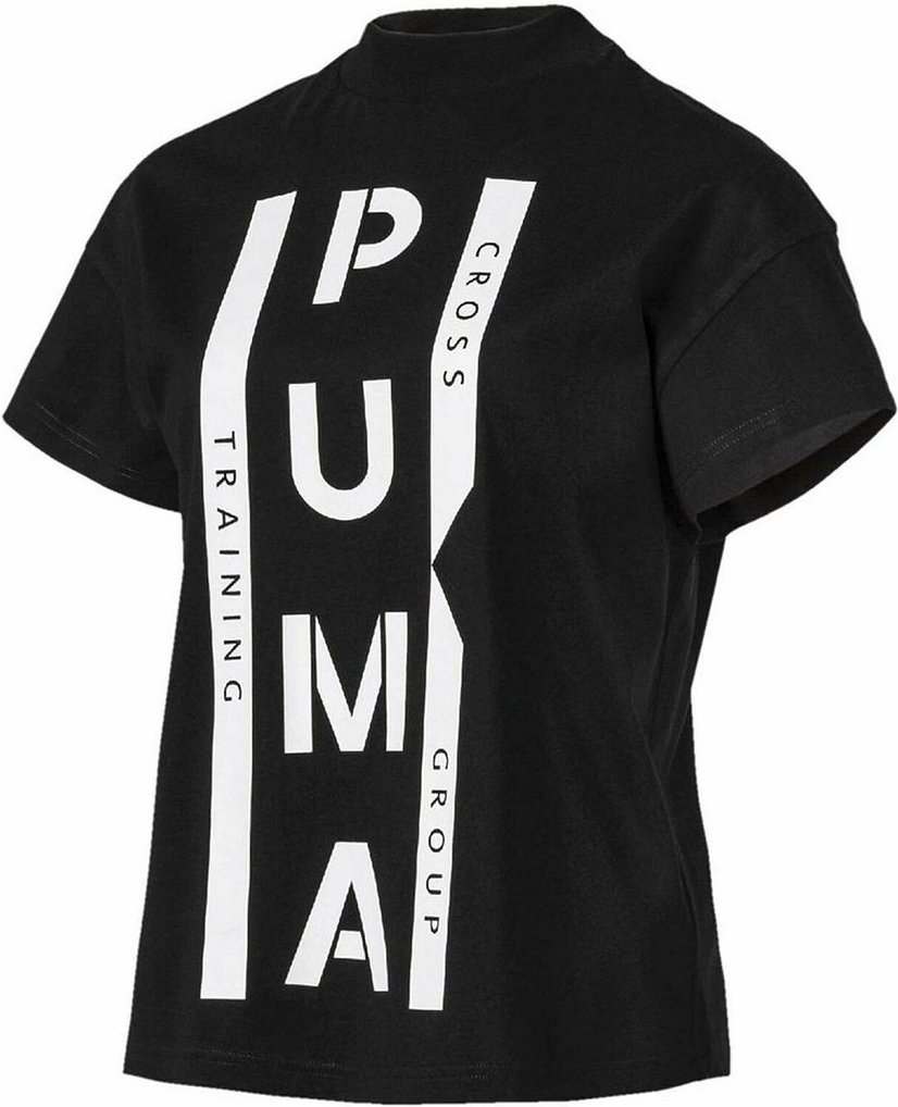 PUMA XTG Graphic Logo Kurzarm Crew Crew Hals Schwarz Womens T-Shirt 578016 01