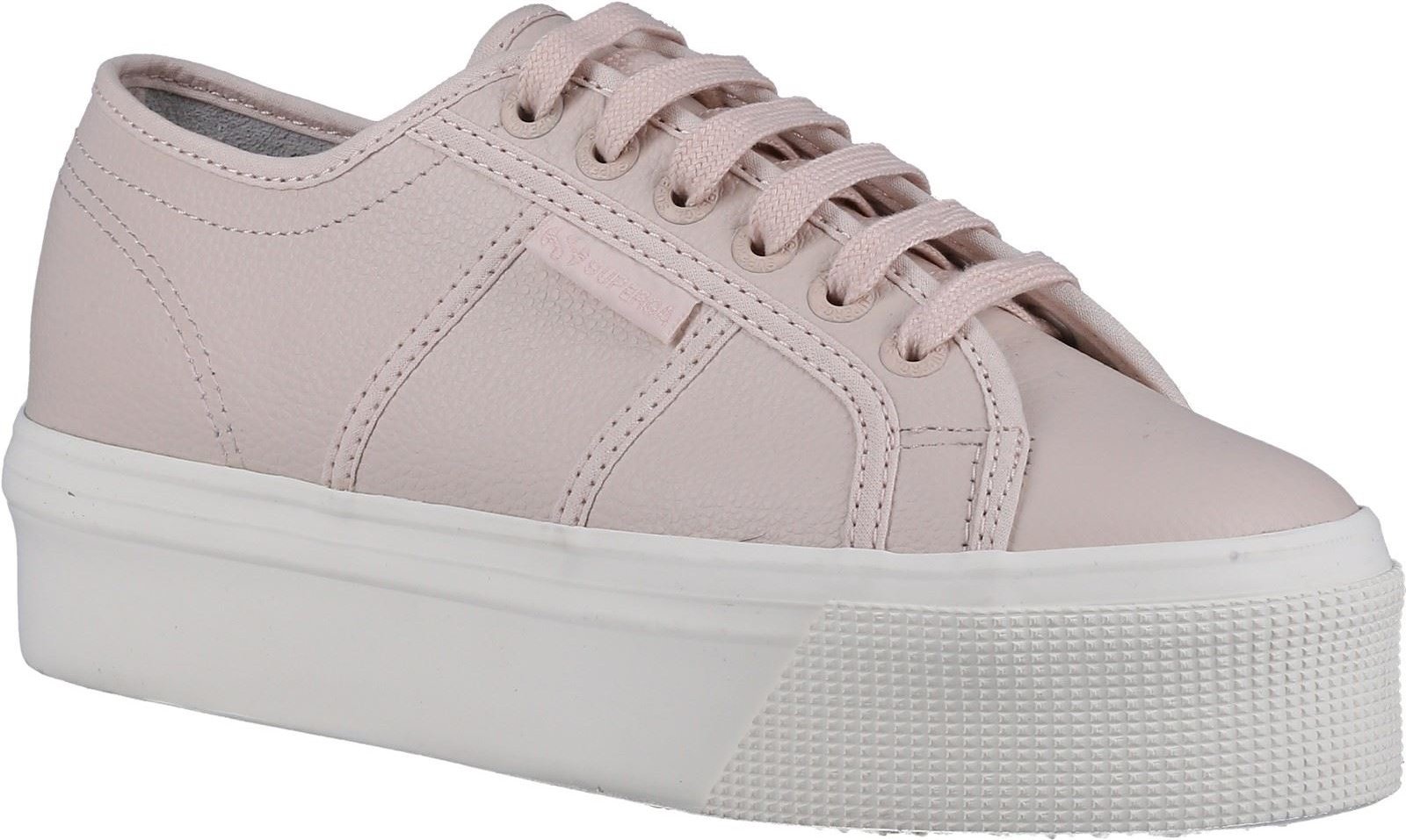 Superga 2790 Leder Damen Rosa Mandel Turnschuhe