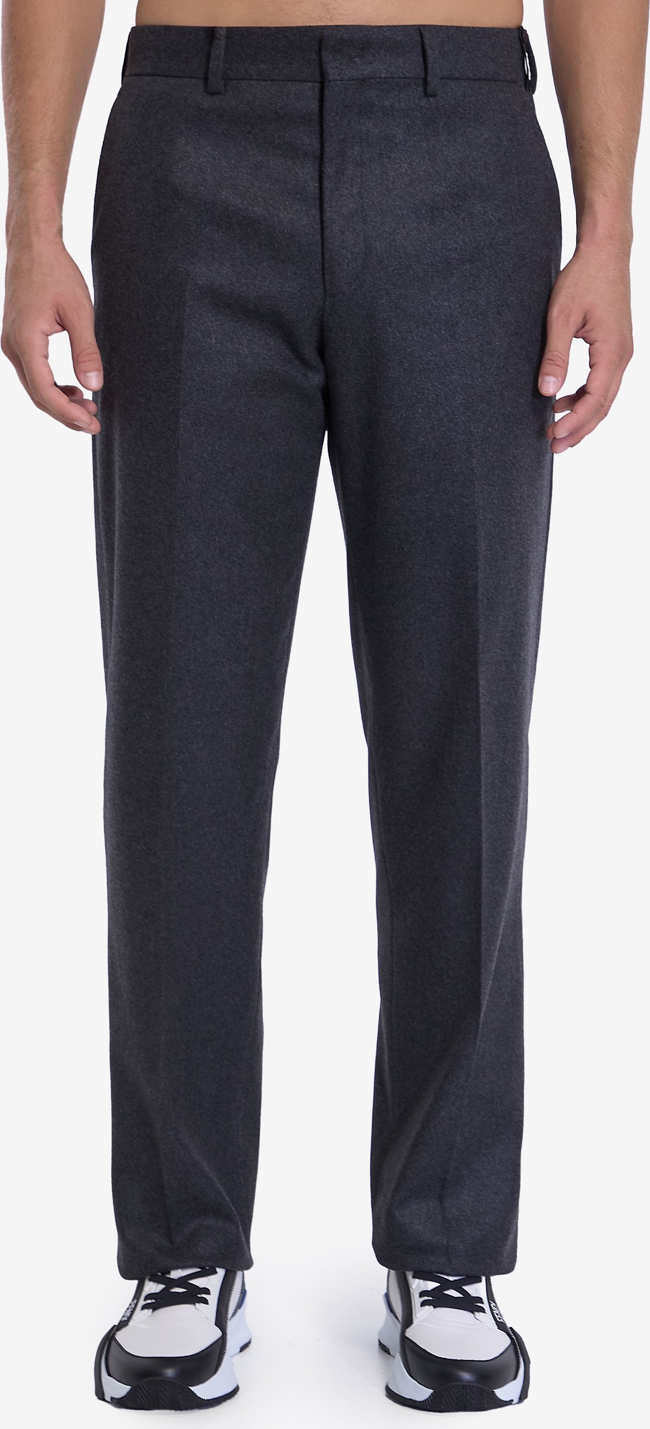 Dunkelgraue Stretch-Kaschmirhose