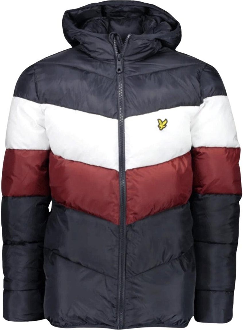Lyle & Scott - Steppjacke für Herren (Dunkles Marineblau/Weiß/Rot)