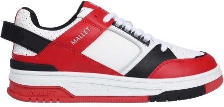 Mallet - "Compton" Sneaker für Herren, Leder (Weiß/Rot)