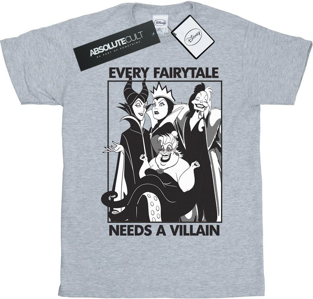 Disney - "Every Fairy Tale Needs A Villain" T-Shirt für Herren (Grau)