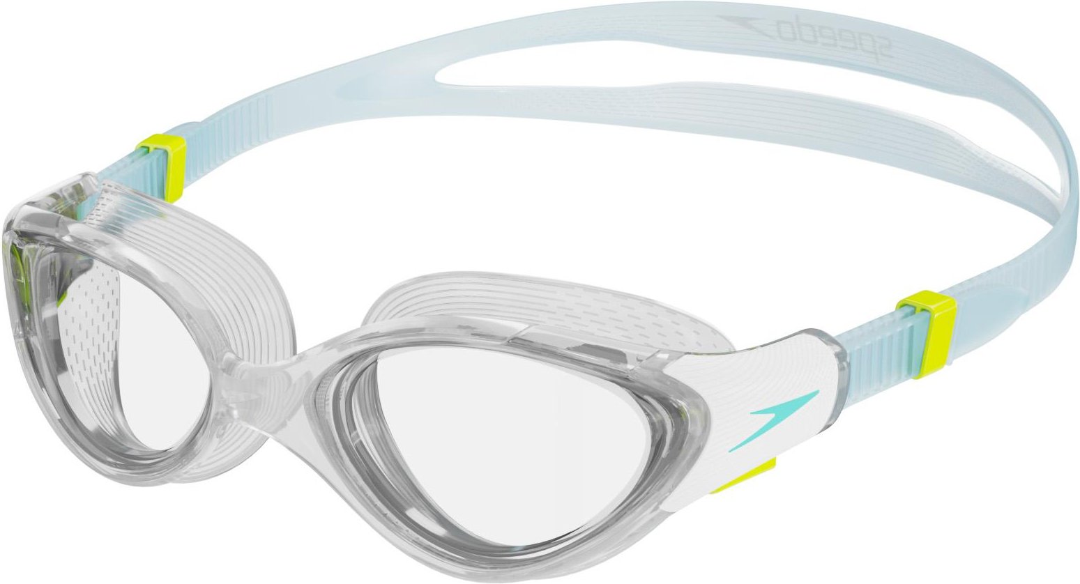 Speedo - "Biofuse 2.0" Schwimmbrille 2024 für Damen (Transparent/Blau)