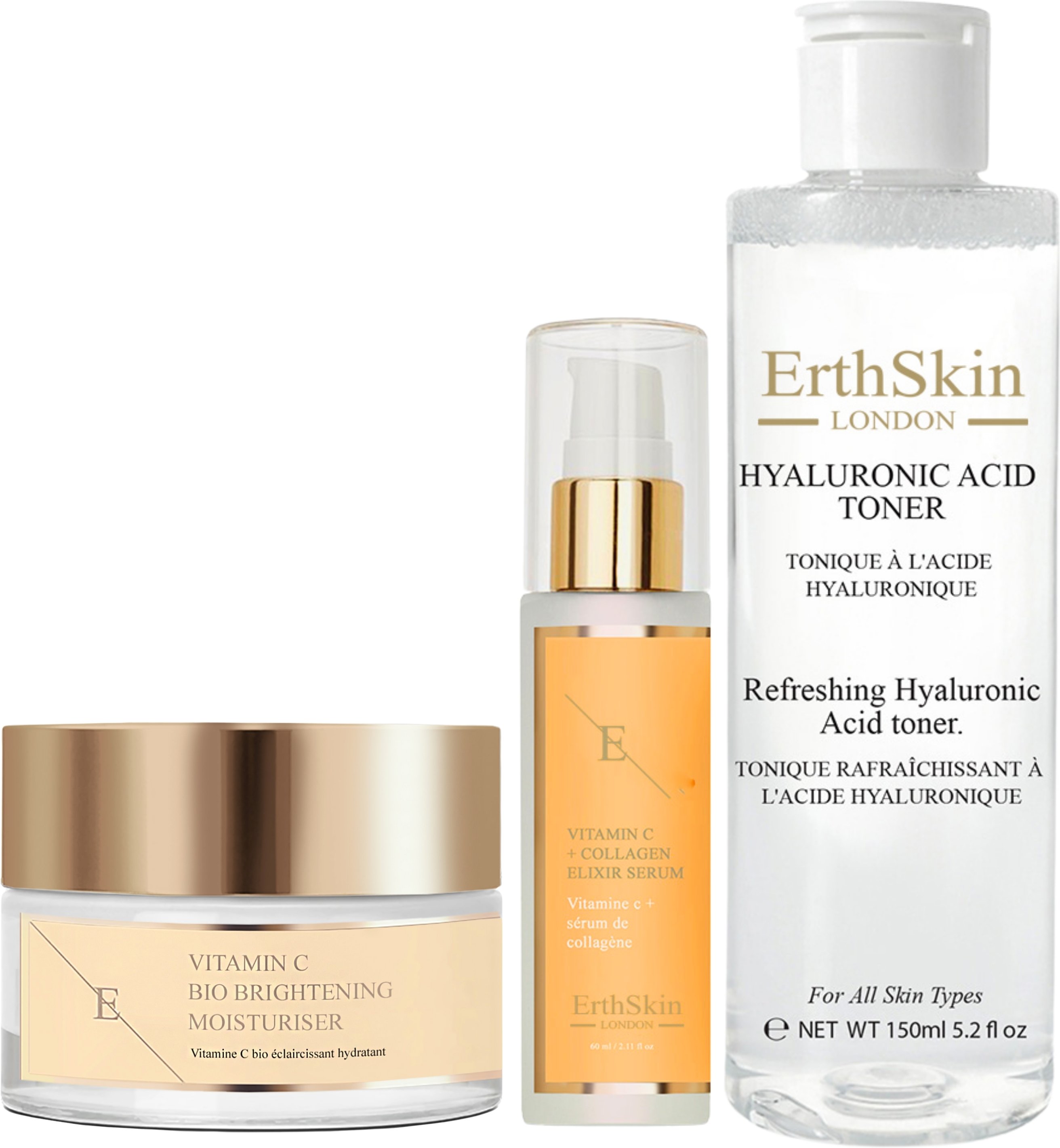 Thumbnail - Vitamin C Bio Brightening Moisturiser 50ml + Refreshing Hyaluronic Acid Toner 150ml + VITAMIN C + COLLAGEN ELIXIR SERUM ...