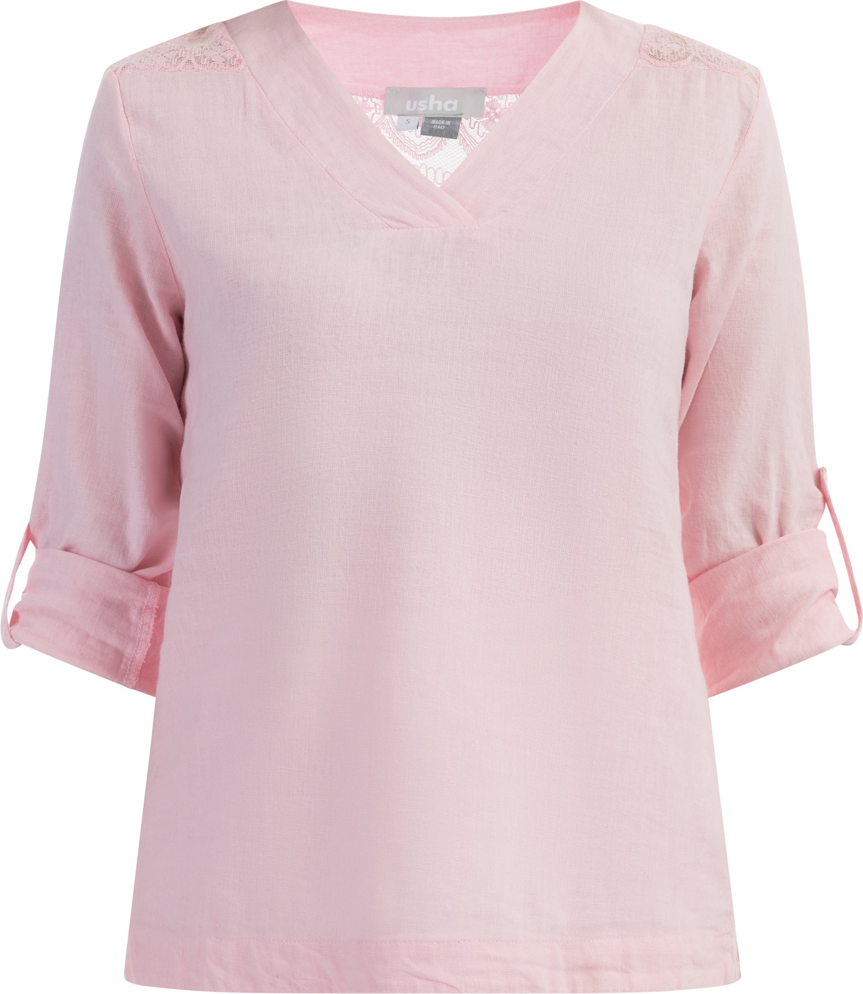 usha Blusenshirt mit Spitze Damen hellrosa