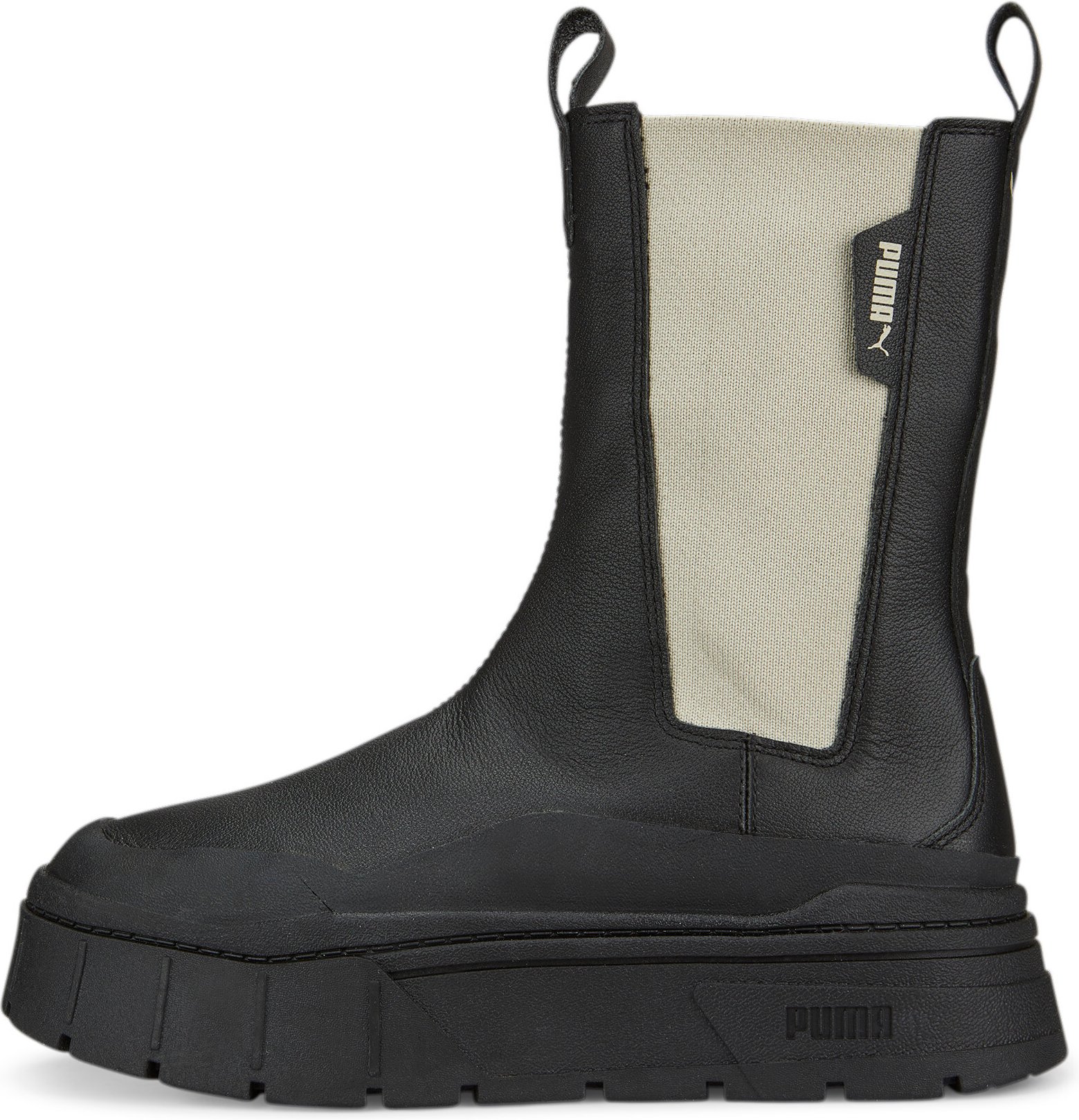 Puma Mayze Stack Chelsea Damen schwarze Stiefel