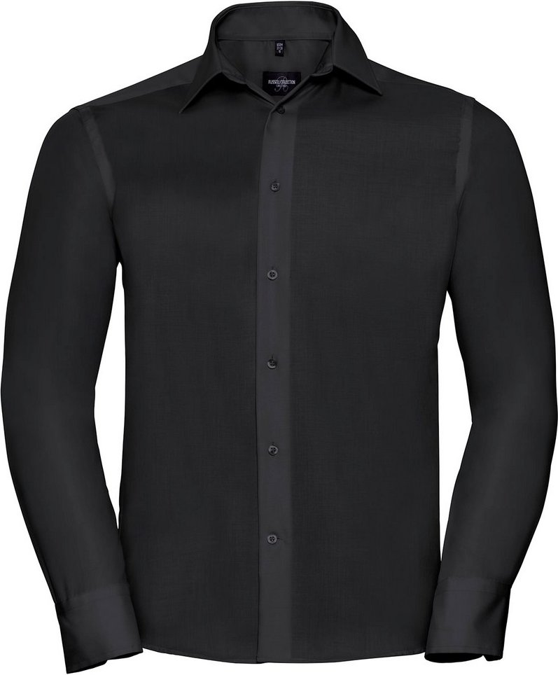 Russell Collection - "Ultimate" Hemd für Herren Langärmlig (Schwarz)