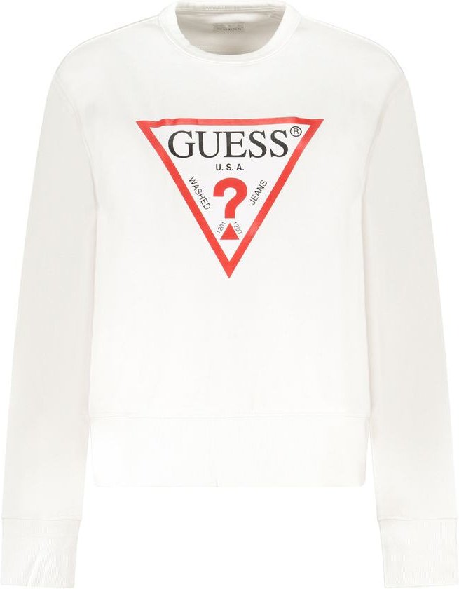 Guess Jeans Weißes Baumwoll-Sweatshirt für Damen