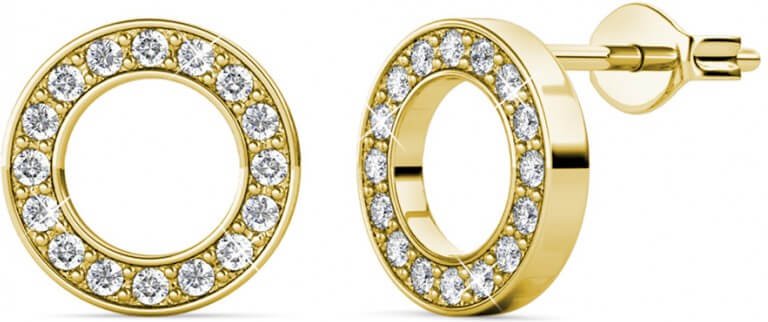 Ophir-Ohrringe - Gold und Kristall