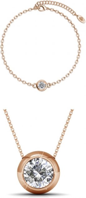Geburt Mond Set - Rose Gold und Kristall