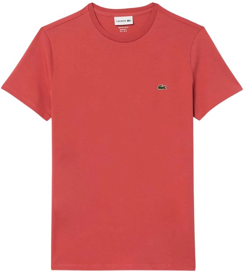 Lacoste - "Pima" T-Shirt Rundhalsausschnitt für Herren (Rot)
