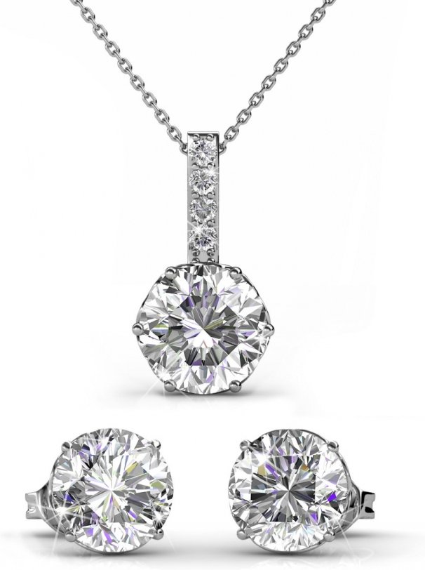 Kristine Set - Silber und Kristall