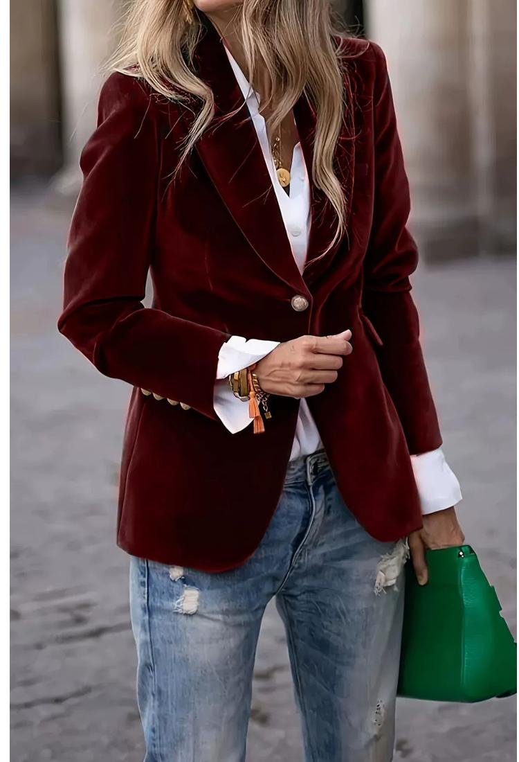 Thumbnail - Damen Blazer mit Reverskragen und Ein-Knopf-Verschluss