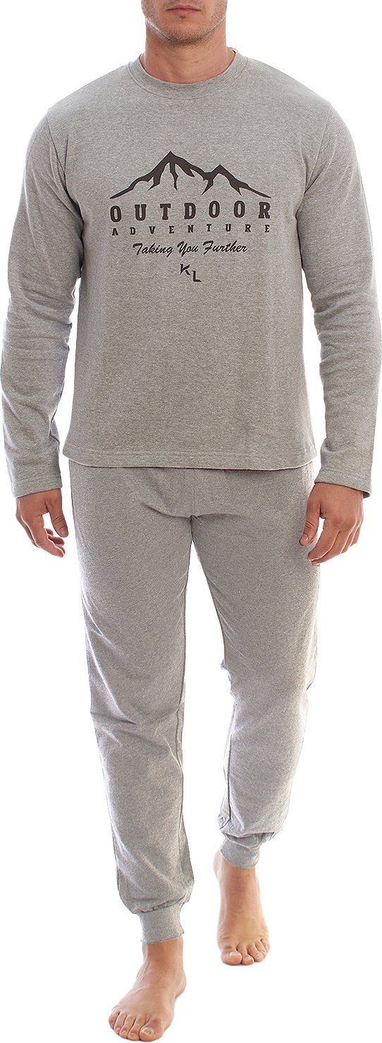 KLP4 Herren-Winterpyjama mit langen Ärmeln