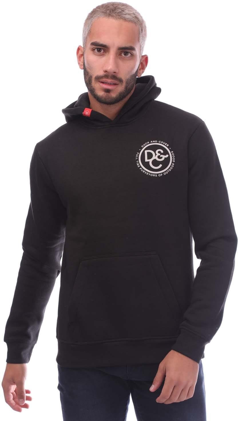 Thumbnail - Duck and Cover - "Macksony" Kapuzenpullover für Herren (Schwarz)