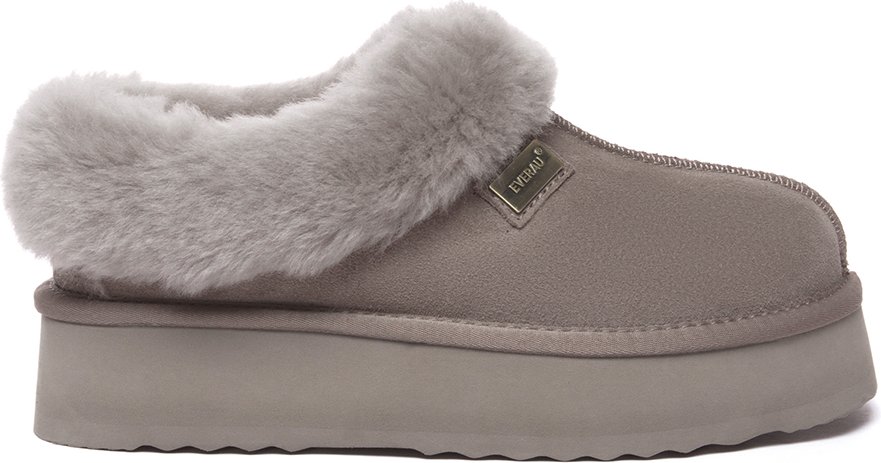 EVER AU Damen Leder Hausschuhe - Topknot