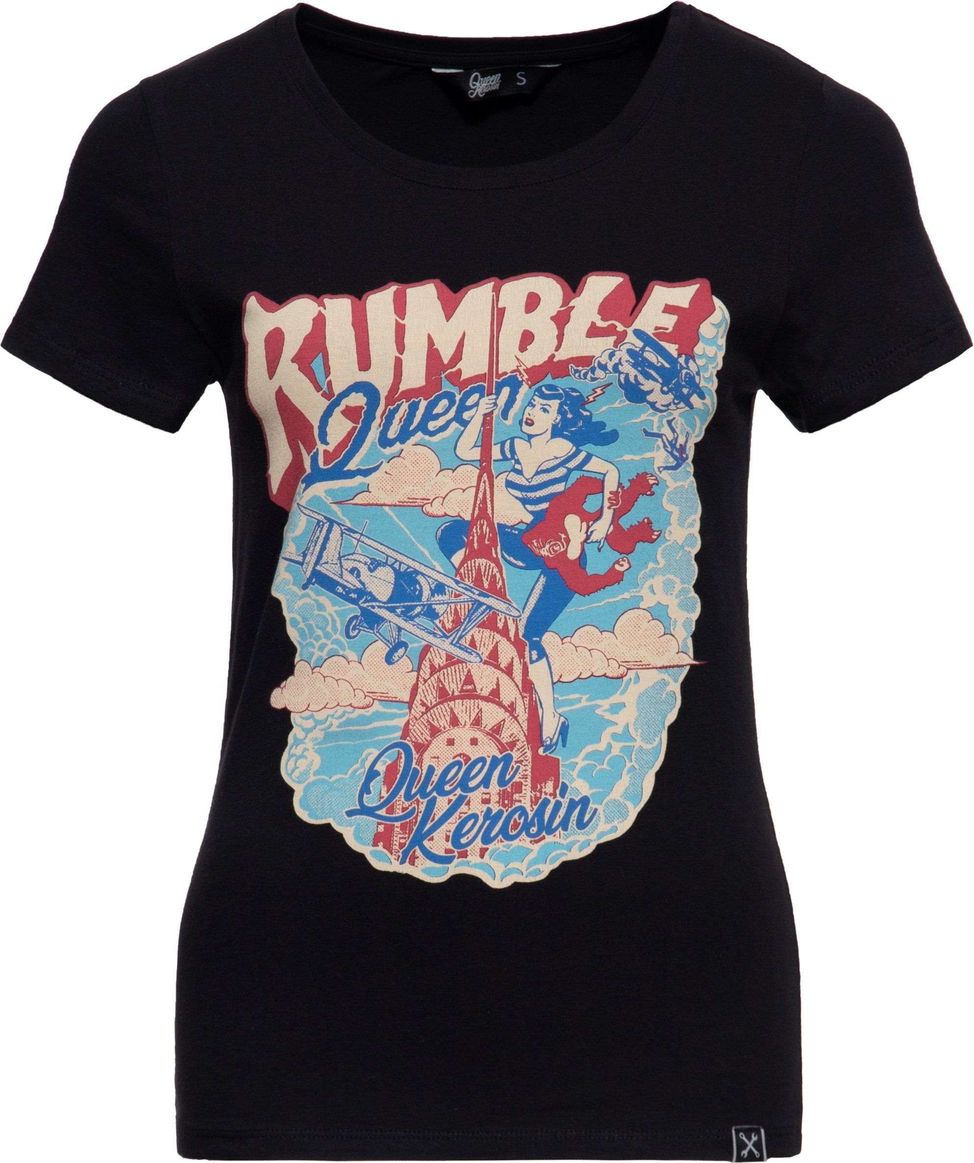 Queen Kerosin Damen T-Shirt Rumble Queen schwarz