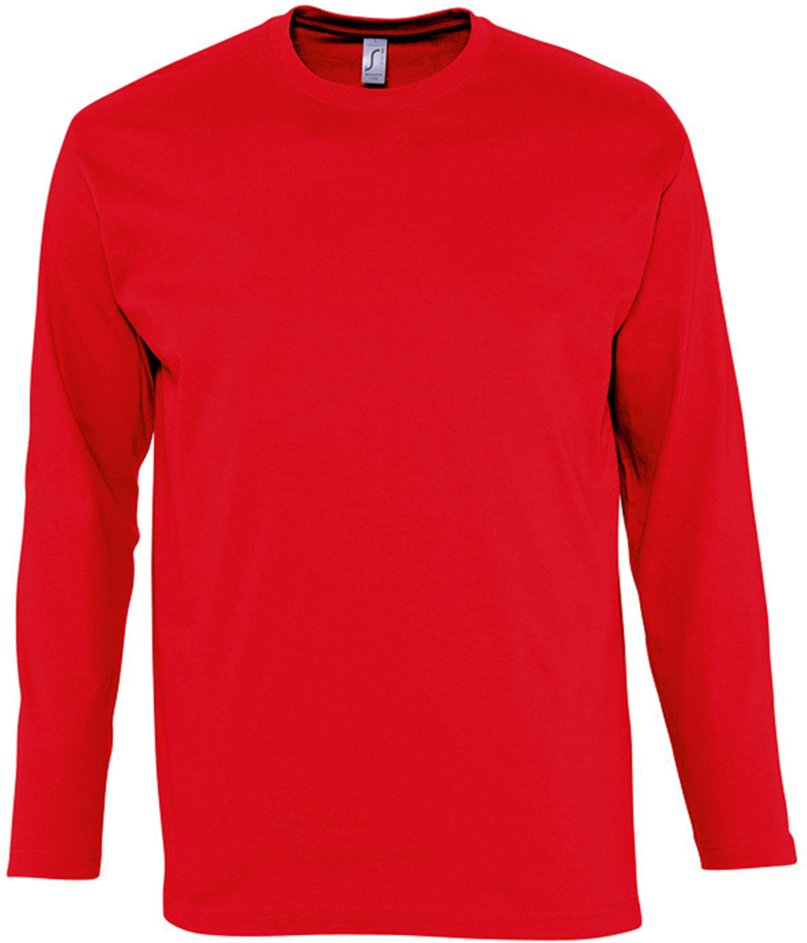 SOLS Herren Monarch Langarm T-Shirt (Rot)