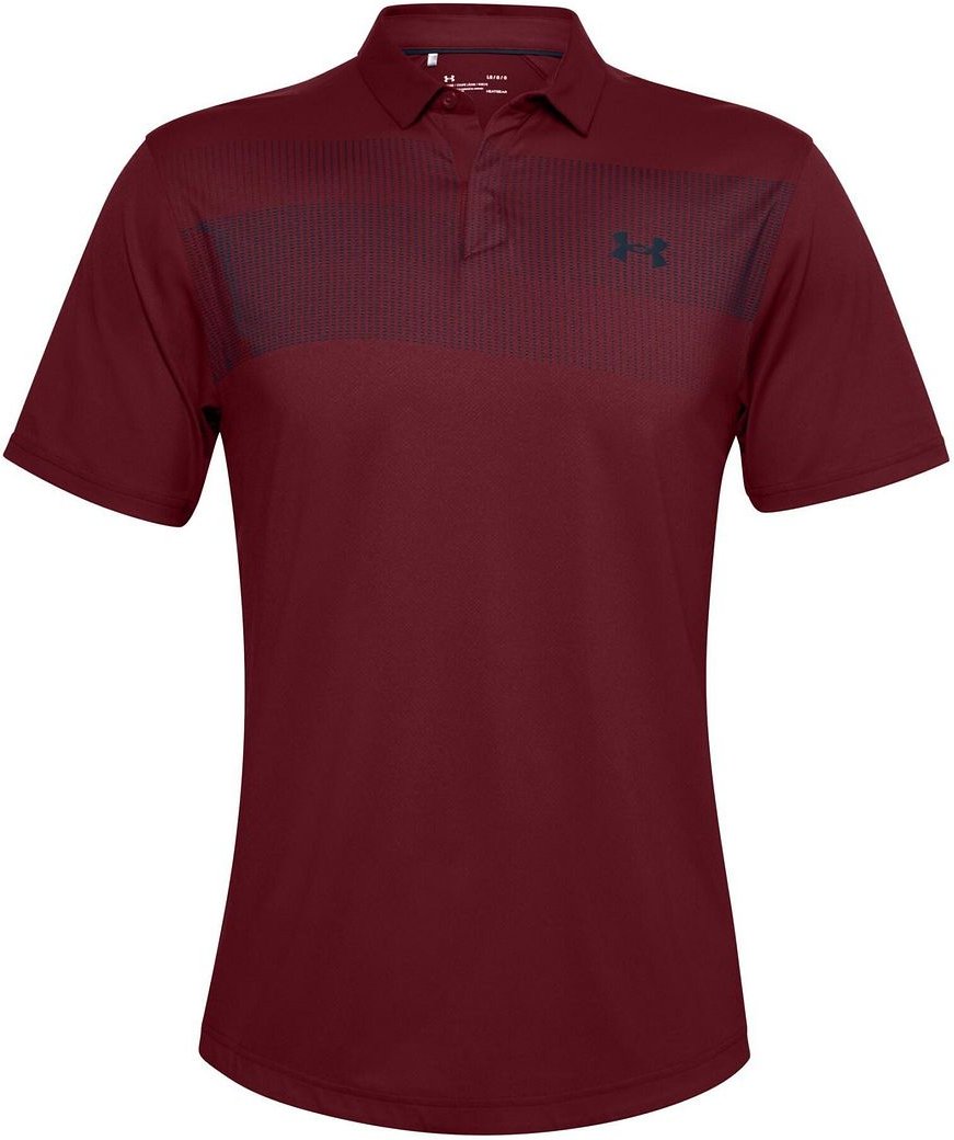 Under Armour Iso-Chill Mens Burgund Chest Grafic Polo-Hemd