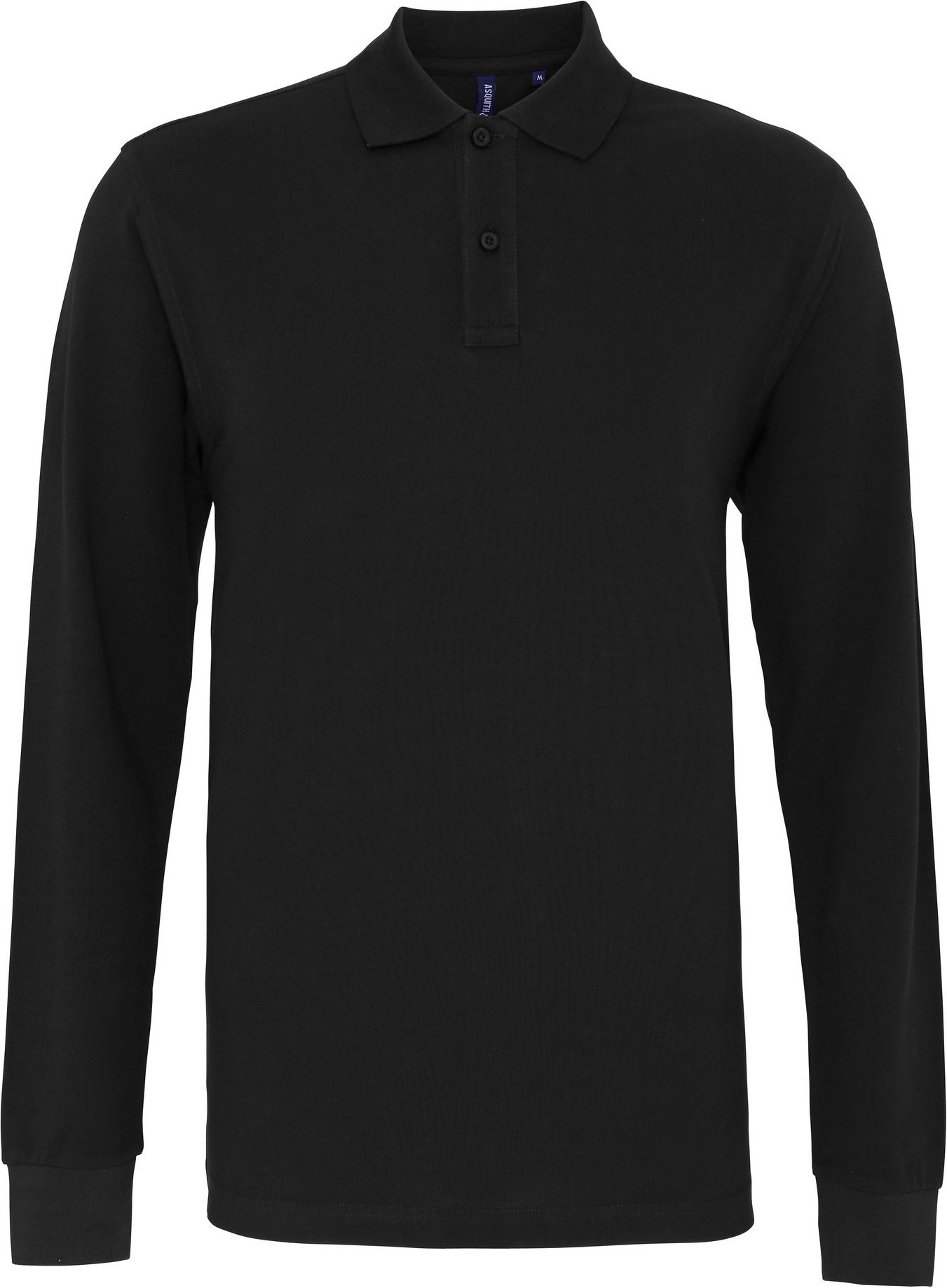 Asquith & Fox Herren Classic Fit Langarm-Poloshirt (Schwarz)