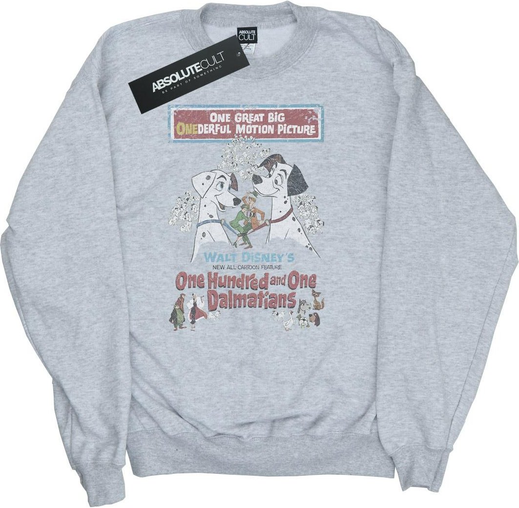 Disney - "101 Dalmatians Retro Poster" Sweatshirt für Herren (Grau)
