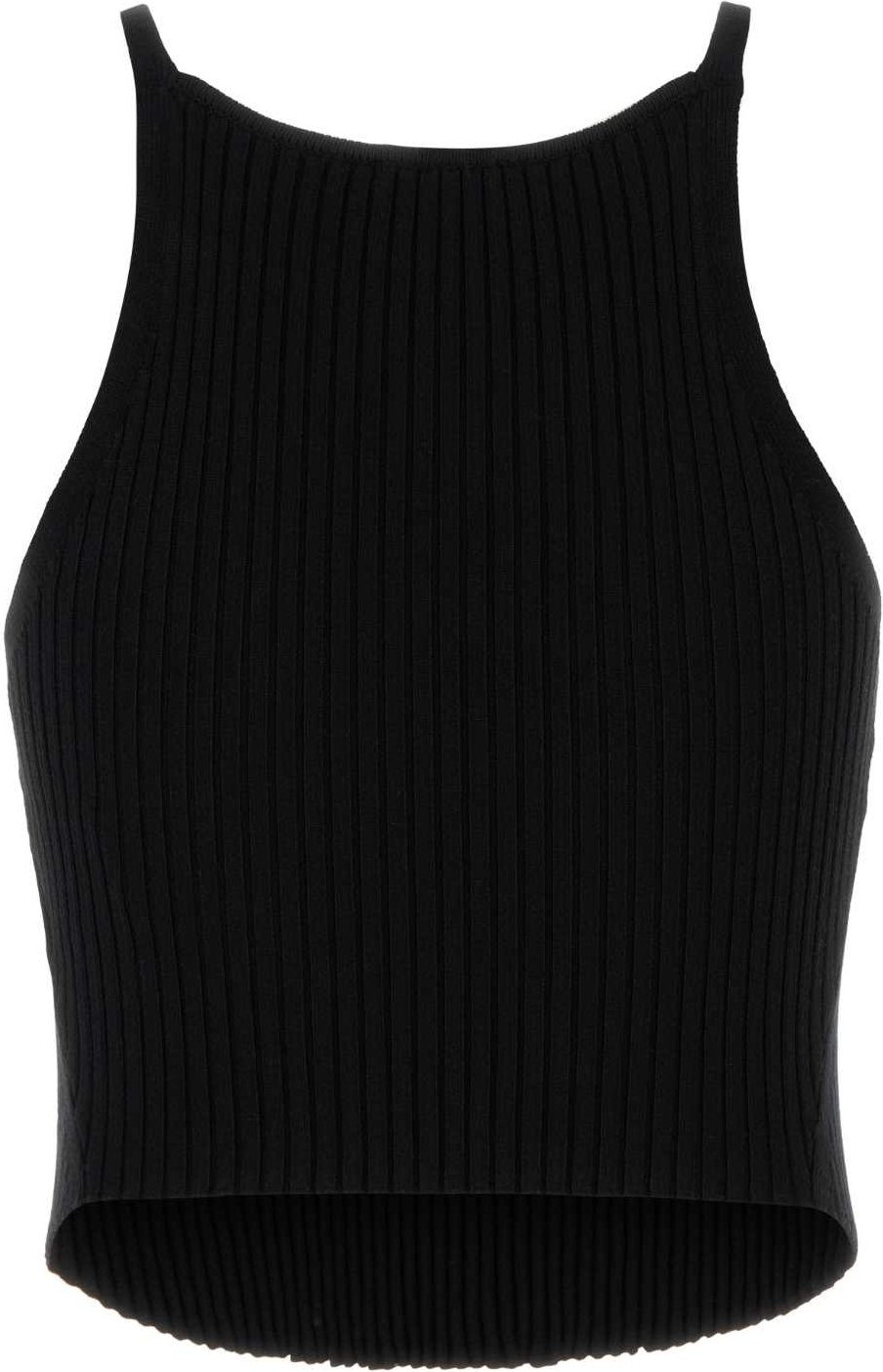 Schwarzes Viskose-Mix Tanktop