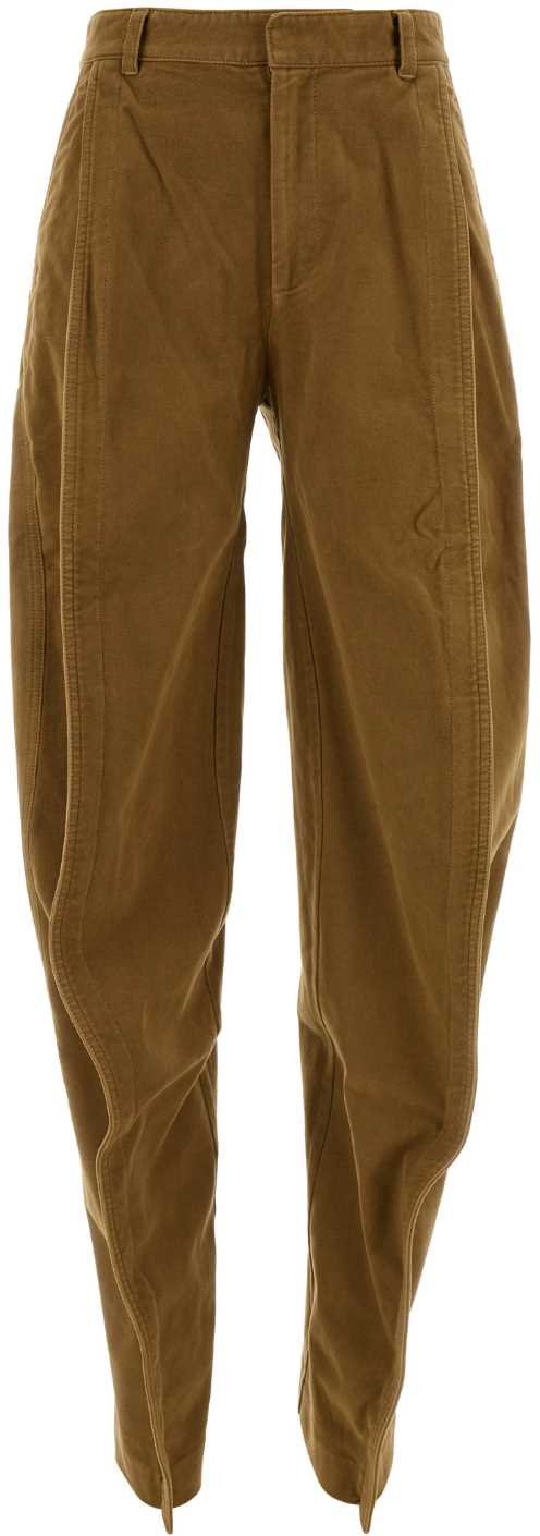 Karamell Stretch Samt Hose