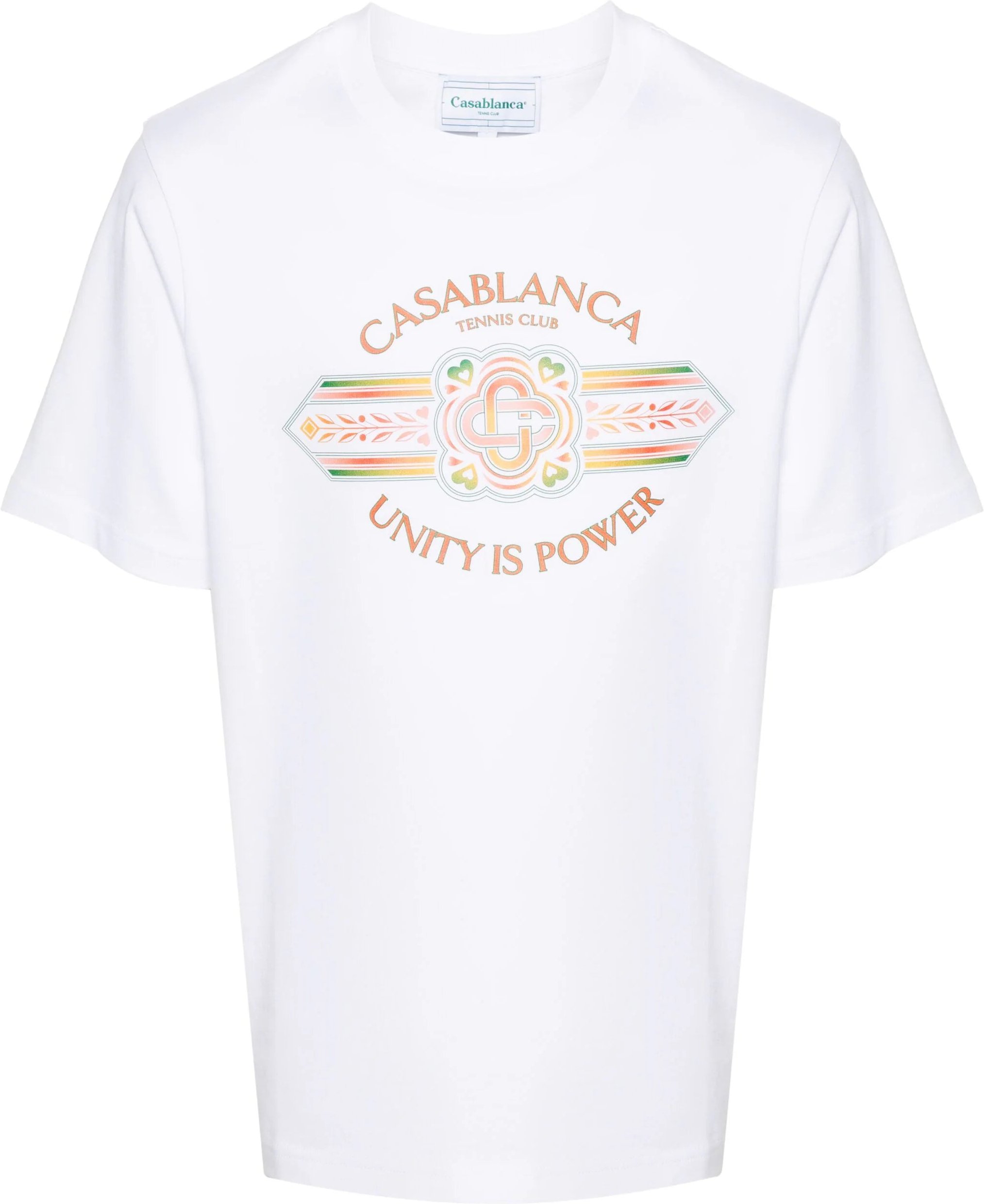 Casablanca Einigkeit ist Macht Bedrucktes T-Shirt in Weiß
