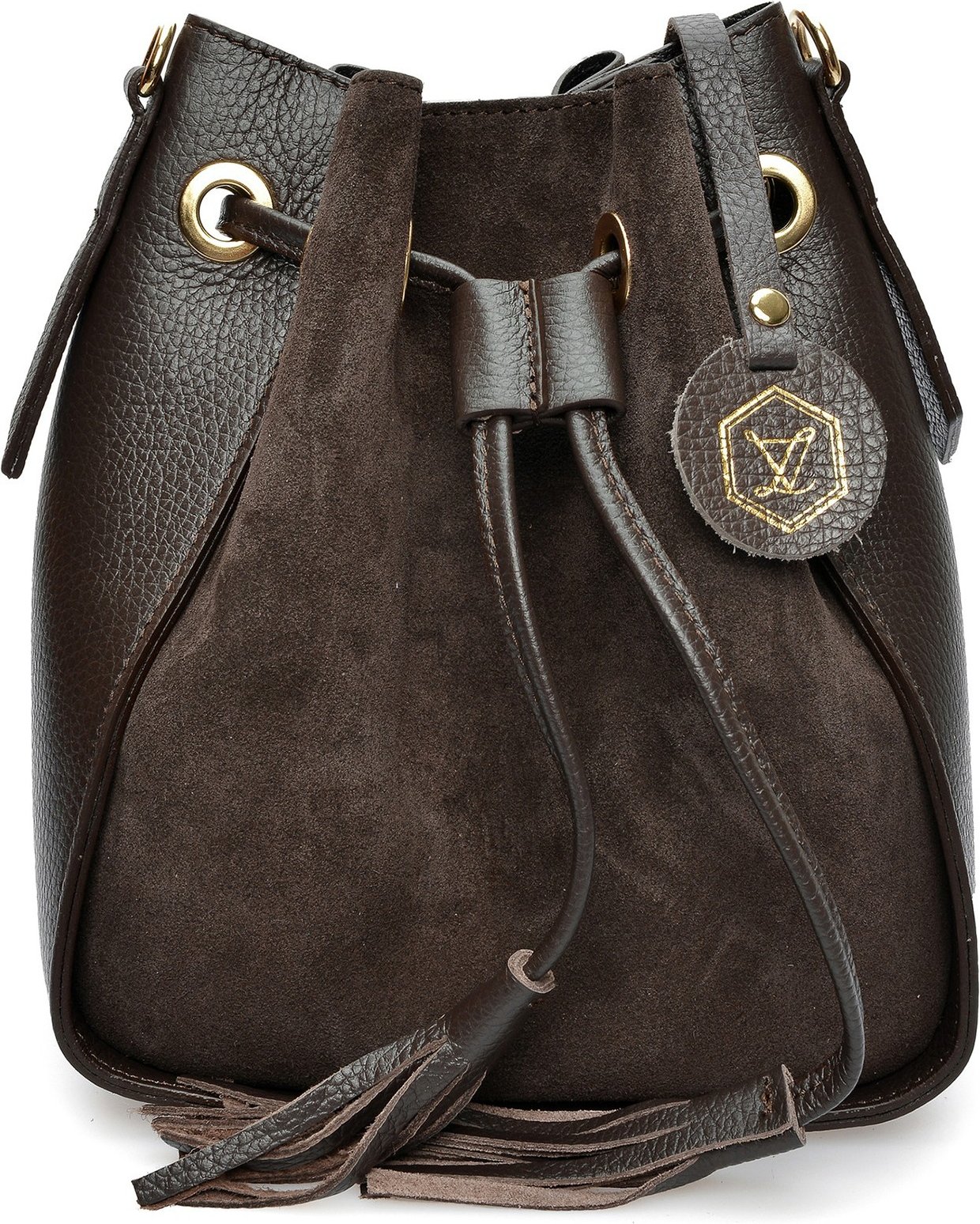 Luisa Vannini bordeauxrote Lederhandtasche