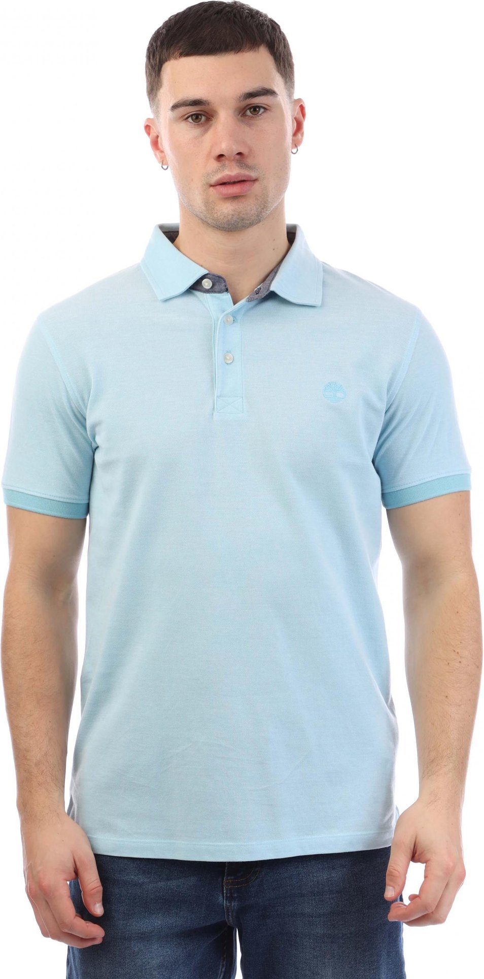 Timberland - "Baboosic Brook" Poloshirt für Herren, Oxford-Stil (Blau)