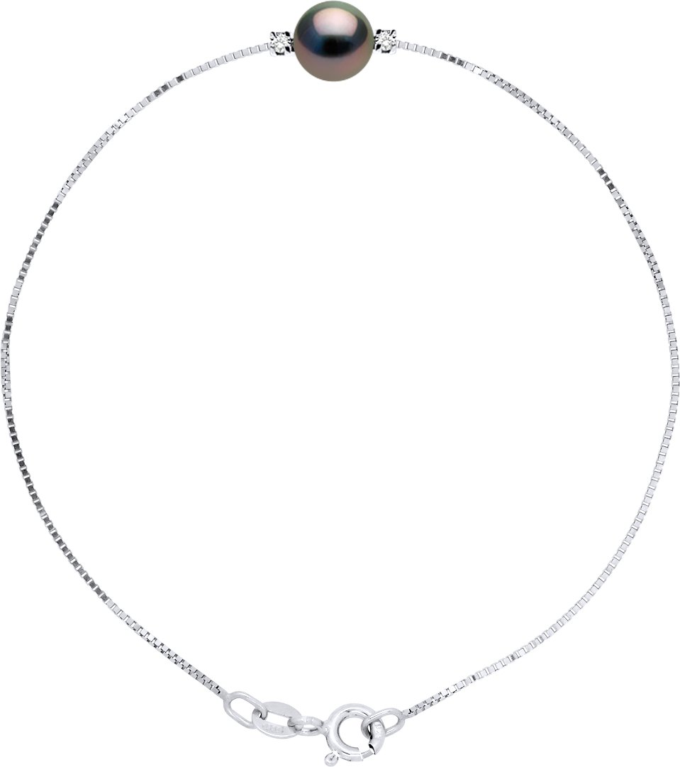DIADEMA - Armband aus Silber - Tahiti-Perle und Diamanten
