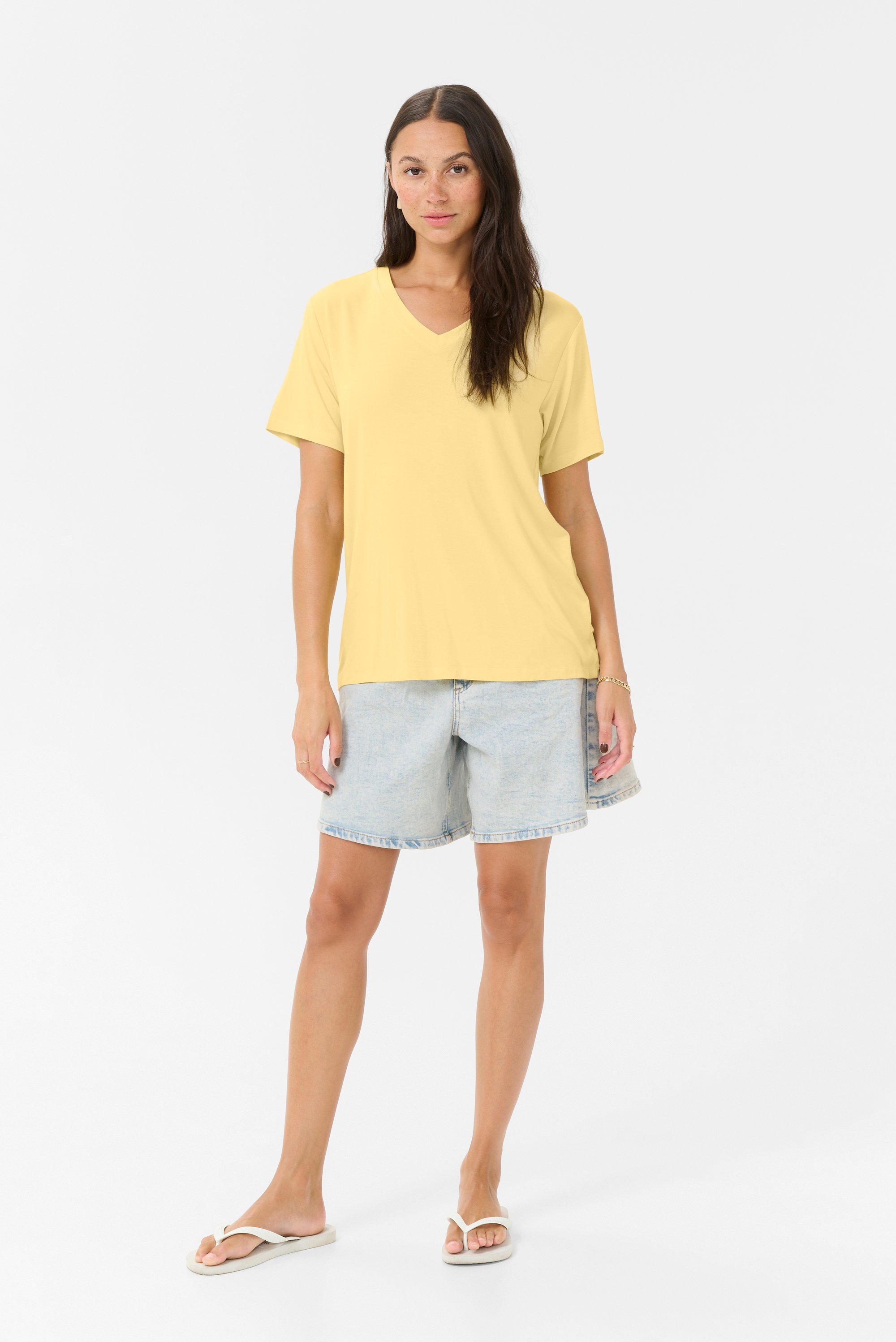 T-shirt Regular fit Straw yellow