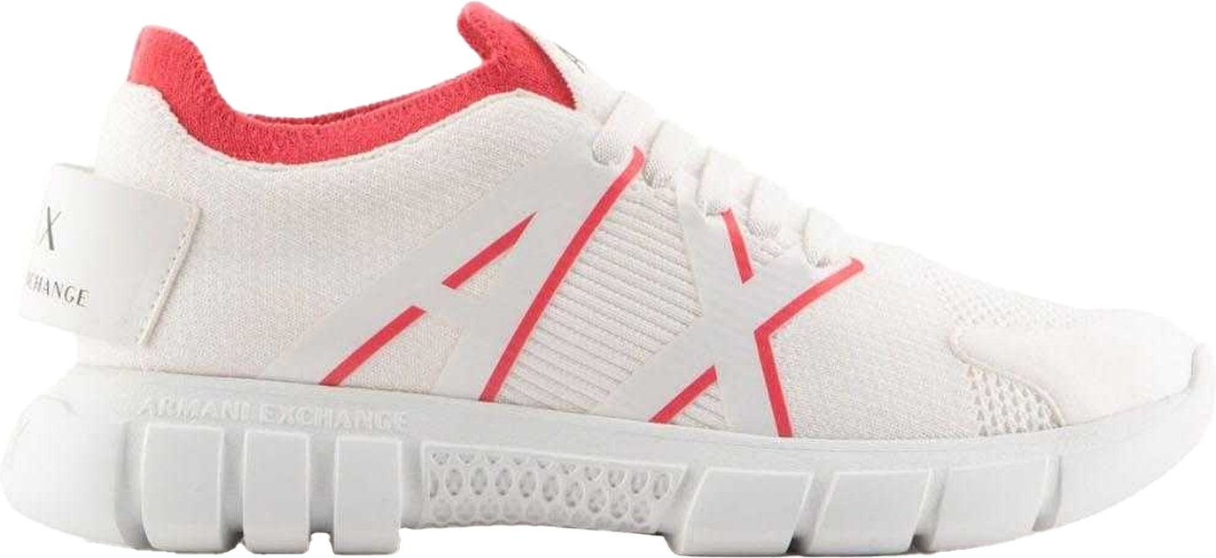 Armani Exchange - Kontrast Sneaker für Damen (Weiß/Pink)