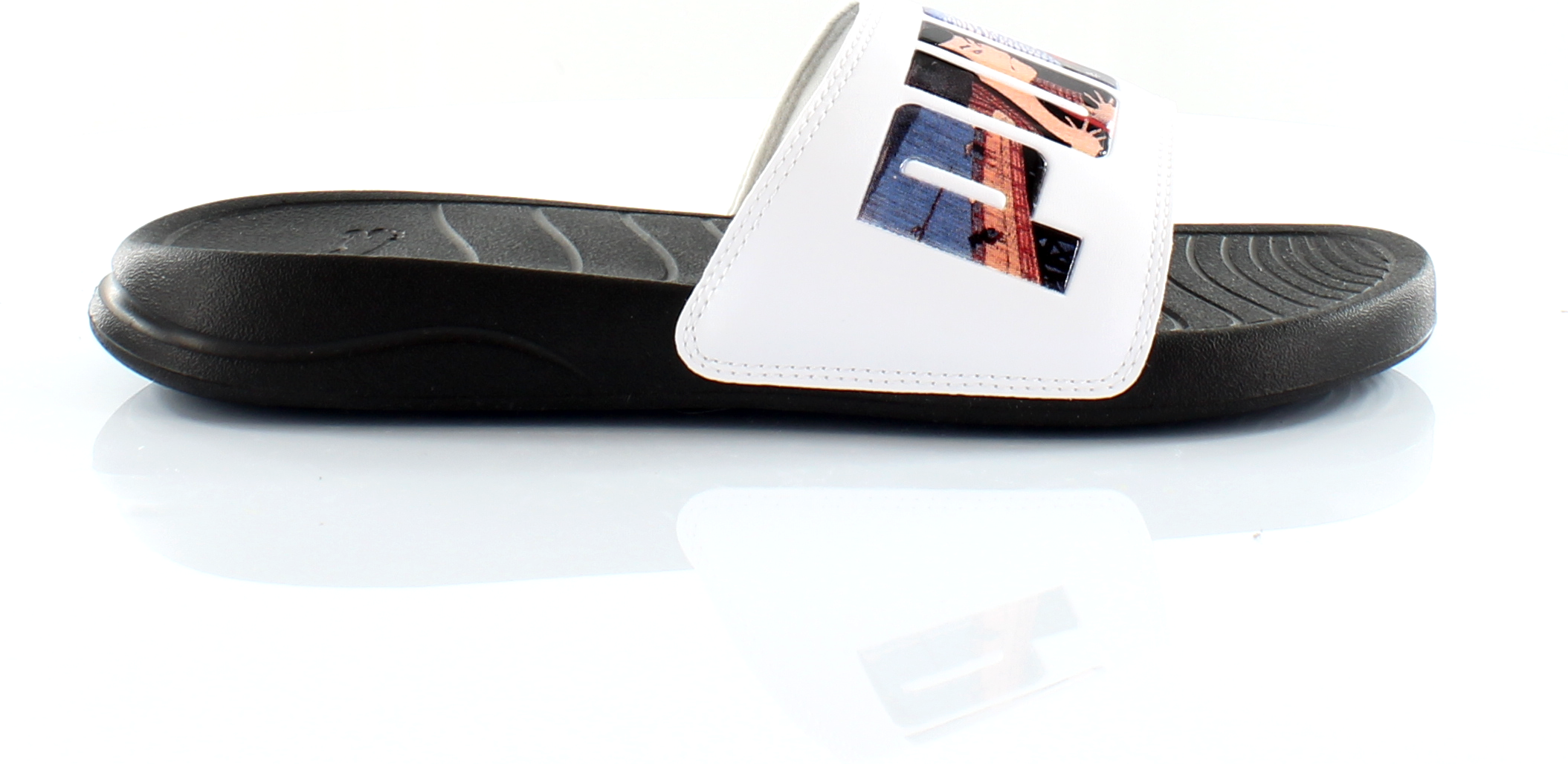 Puma Popcat Ukiyoe Herren weiß/schwarze Schieberegler