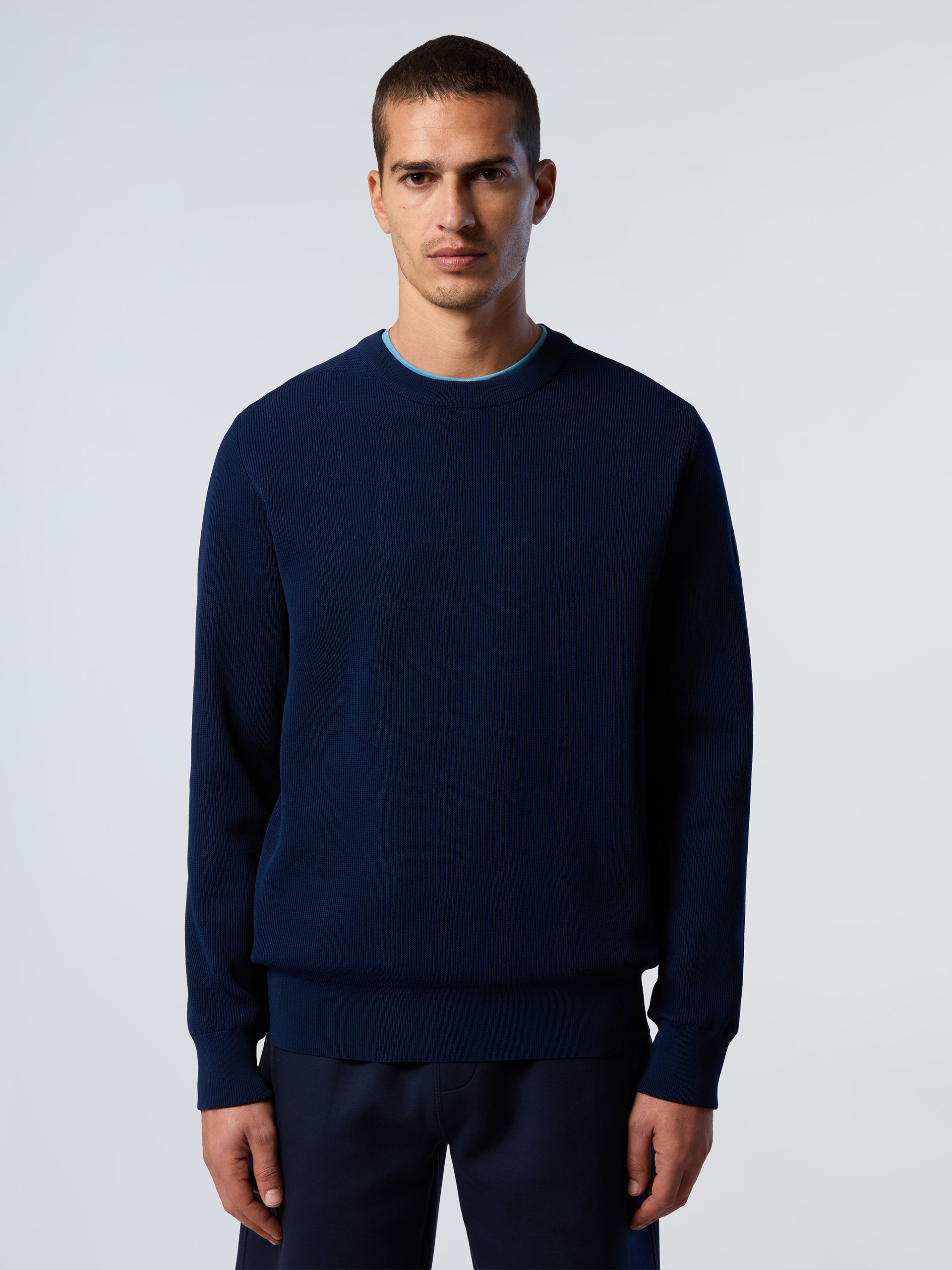 North Sails Pullover Technischer Strickausschnitt mit Rundhalsausschnitt