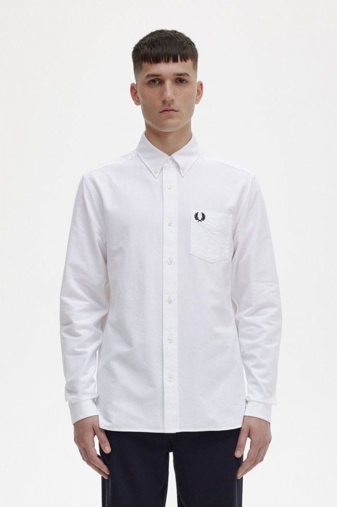Thumbnail - Fred Perry Herren Langarm Oxford Hemd