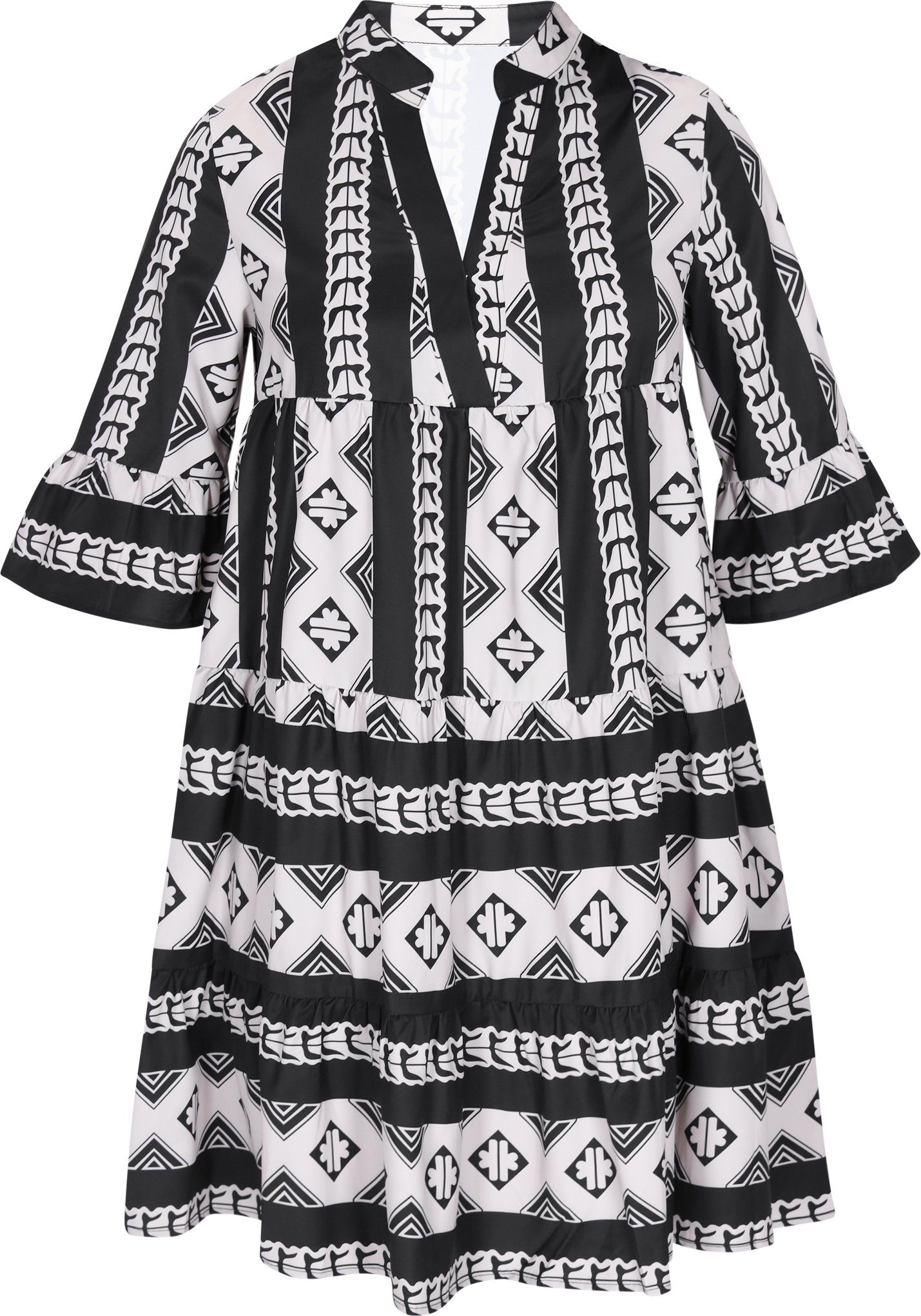 Faina Kleid Frauen schwarz-weiß