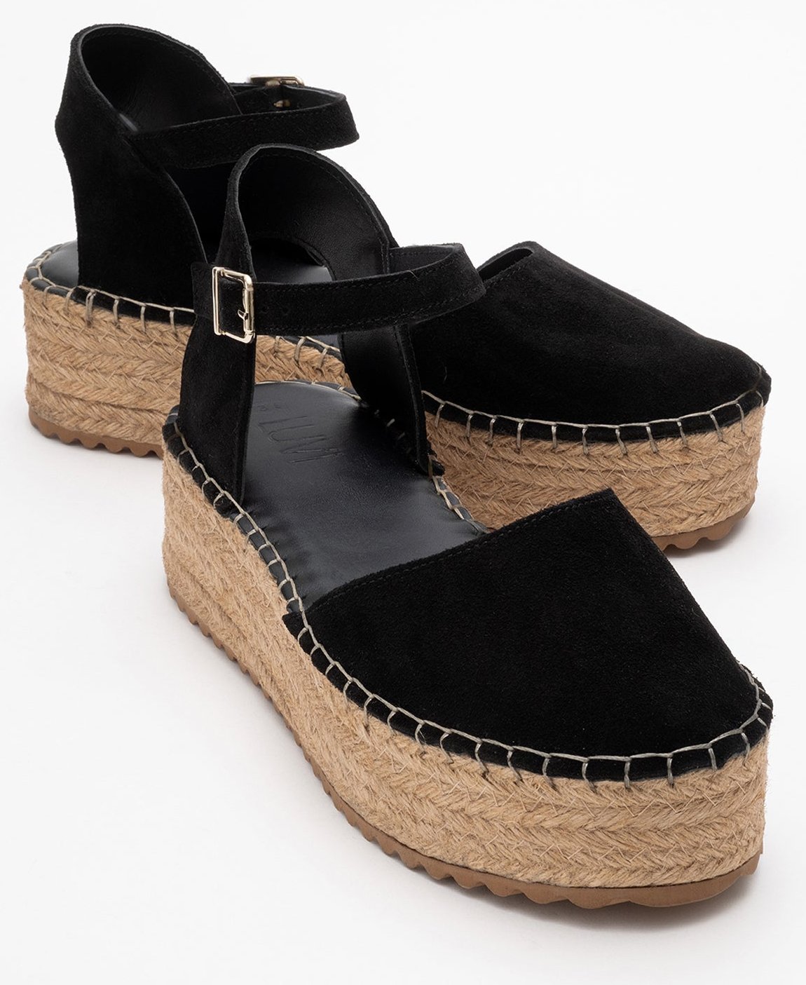 Viba Leder Espadrille Plateau Keilabsatz Sandalen (Damen)