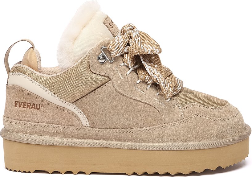 EVER AU Australien Damen Marmorierte Schnürschuh-Plateau-Stiefel