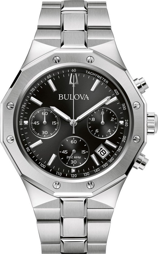 Bulova Precisionist Herren Silber Uhr 96B410
