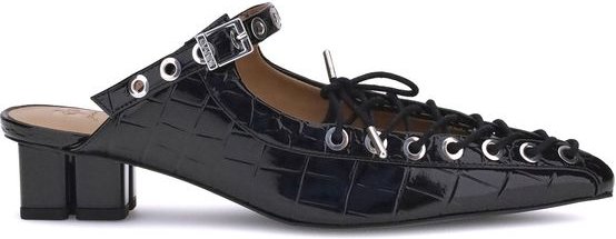 Schnür-Hochhackige Mules