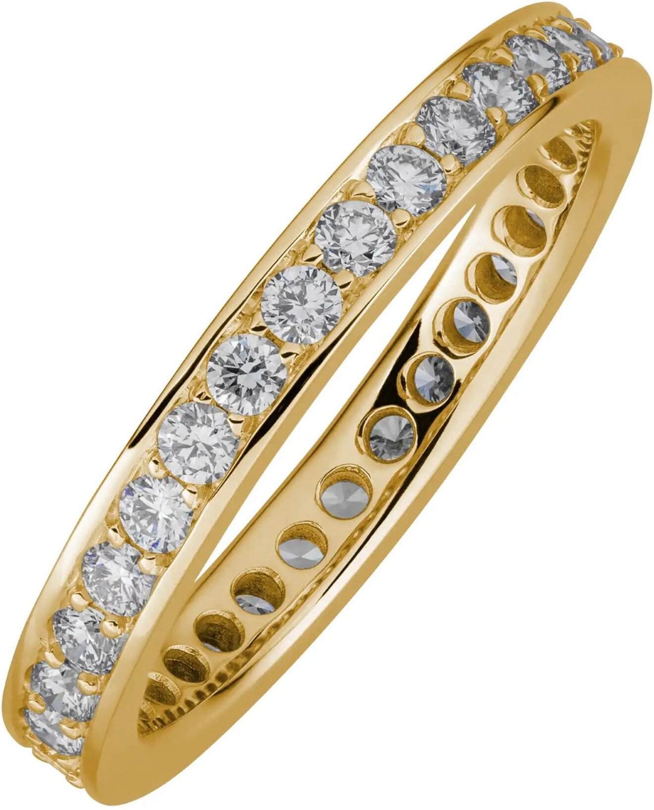 Lyomi Ring 585/- Gelbgold Memoire synth. Diam.0,90ct.