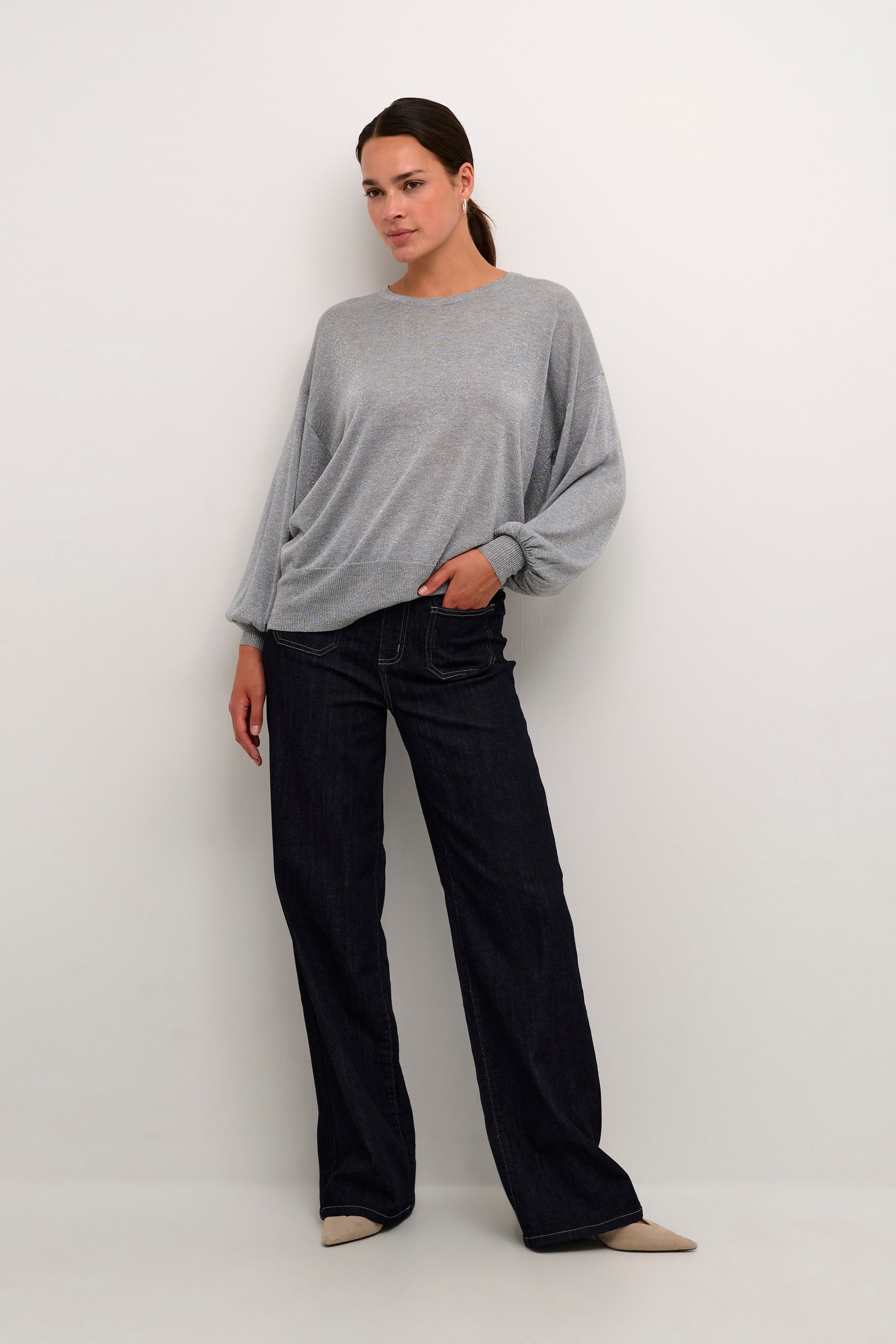 Thumbnail - Strickpullover Loose fit grey