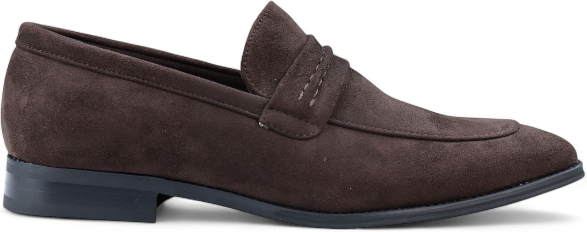 Herren Mokassin Loafer aus braunem Wildleder, elegante Slipper